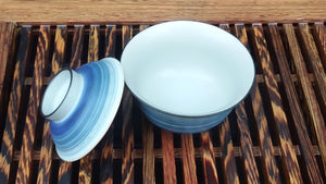 Blue Swirl Ceramic Gaiwan