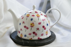 Igloo Teapot, "Stalk Flowers"