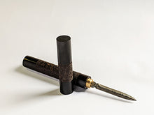 Load image into Gallery viewer, Wood "Dragon Pillar" Damascene Steel Pu Erh Pick