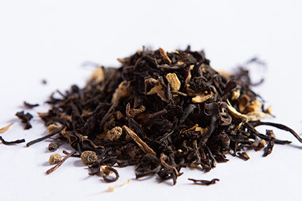 In the Middle East, offering tea is an integral part of hospitality.  Inspired by that thought, B. Fuller’s offers this sweet, strong, and slightly s blend of black tea, ginger, and cardomom